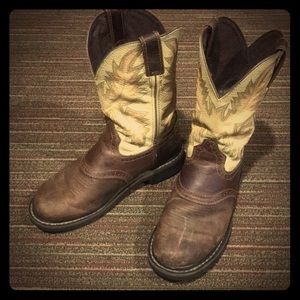 JUSTIN ROUND TOE COWBOY BOOTS